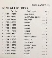 KOMATSU WA380-6 GASKET KIT,CYLINDER HEAD